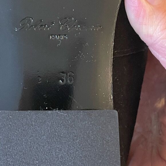 Robert Clergerie x Self-Portrait Black Suede Buckle Slingback Flats (Size 36) - Picture 6 of 7